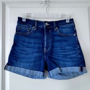 Express Blue Jean Shorts High-Waisted Cuffed